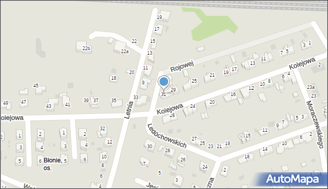 Tarnów, Kolejowa, 31, mapa Tarnów