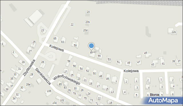 Tarnów, Kolejowa, 57, mapa Tarnów