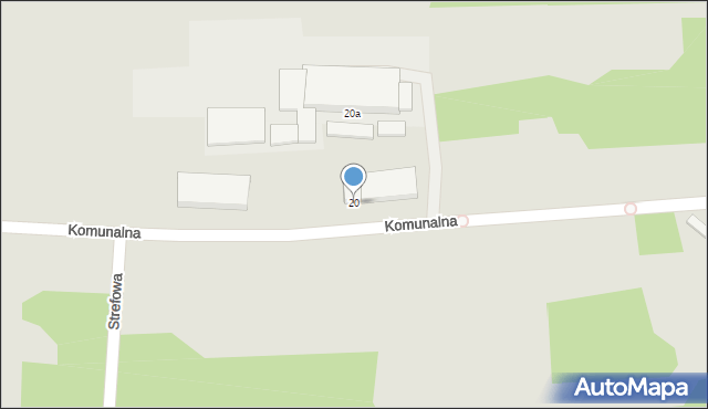 Tarnów, Komunalna, 20, mapa Tarnów