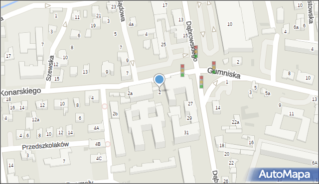 Tarnów, Konarskiego Stanisława, 2, mapa Tarnów