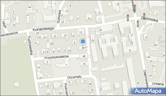 Tarnów, Konarskiego Stanisława, 4A, mapa Tarnów