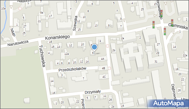 Tarnów, Konarskiego Stanisława, 6A, mapa Tarnów