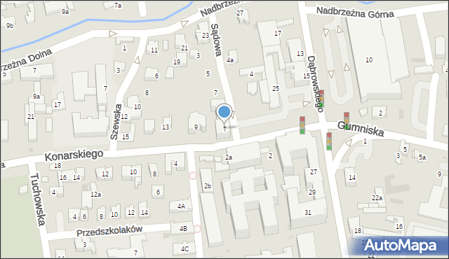 Tarnów, Konarskiego Stanisława, 7, mapa Tarnów