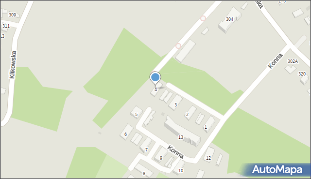 Tarnów, Konna, 4, mapa Tarnów