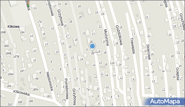 Tarnów, Konopna, 16, mapa Tarnów