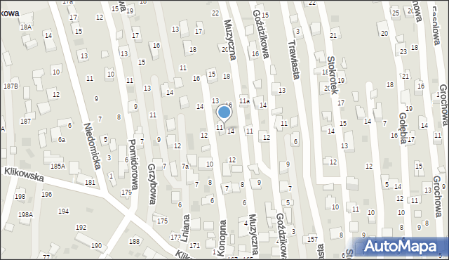 Tarnów, Konopna, 9, mapa Tarnów