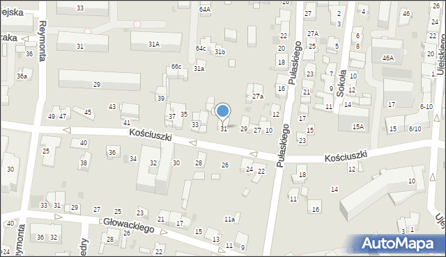 Tarnów, Kościuszki Tadeusza, gen., 31, mapa Tarnów