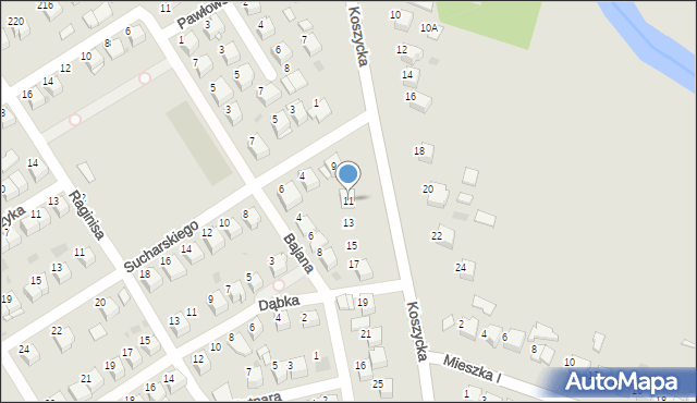 Tarnów, Koszycka, 11, mapa Tarnów