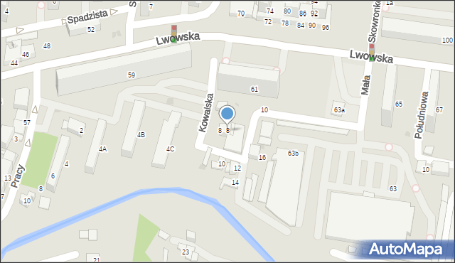 Tarnów, Kowalska, 8, mapa Tarnów