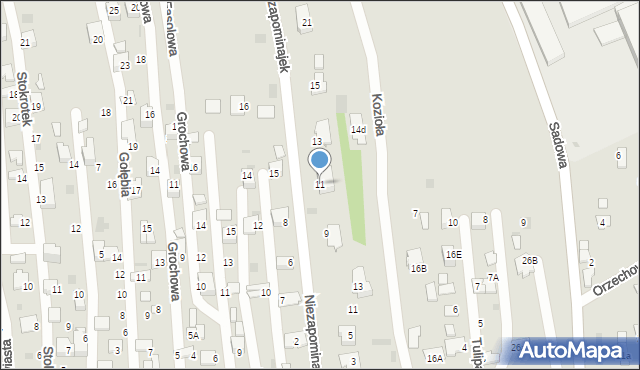 Tarnów, Kozioła Józefa, dr., 11, mapa Tarnów