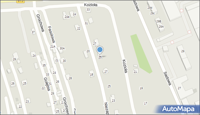 Tarnów, Kozioła Józefa, dr., 25, mapa Tarnów