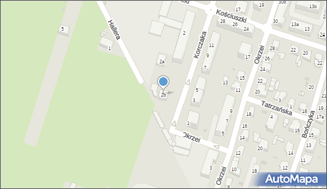 Tarnowskie Góry, Korczaka Janusza, 2b, mapa Tarnowskie Góry