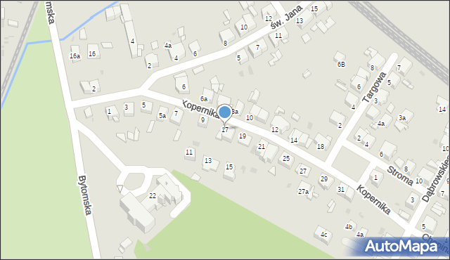Tarnowskie Góry, Kopernika Mikołaja, 17, mapa Tarnowskie Góry