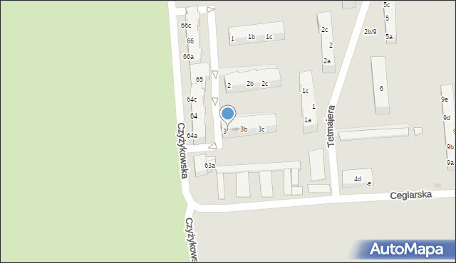 Tczew, Kochanowskiego Jana, 3a, mapa Tczew