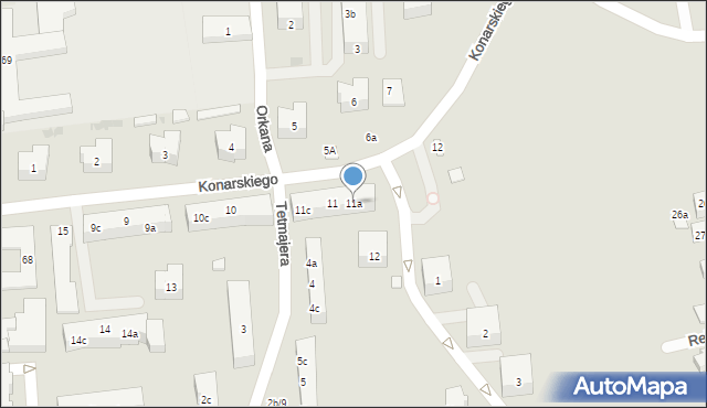 Tczew, Konarskiego Stanisława, 11a, mapa Tczew