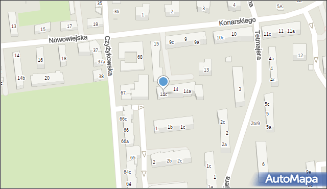 Tczew, Konarskiego Stanisława, 14c, mapa Tczew