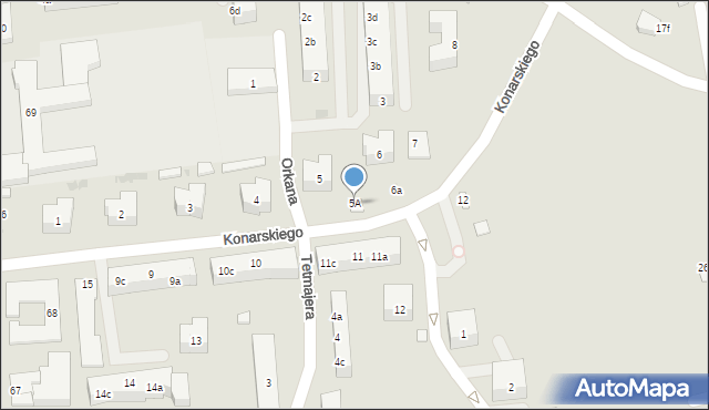Tczew, Konarskiego Stanisława, 5A, mapa Tczew