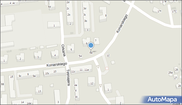 Tczew, Konarskiego Stanisława, 6a, mapa Tczew
