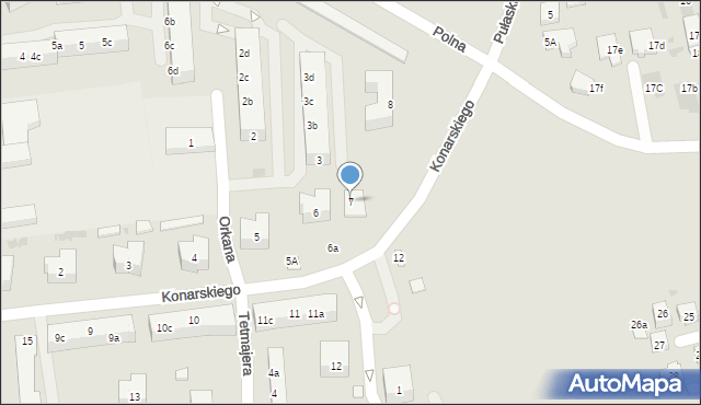 Tczew, Konarskiego Stanisława, 7, mapa Tczew