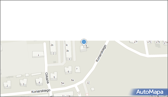 Tczew, Konarskiego Stanisława, 8a, mapa Tczew
