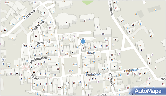 Tczew, Kościelna, 1, mapa Tczew