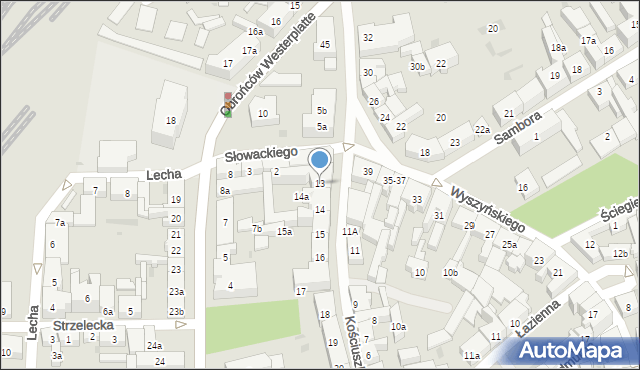 Tczew, Kościuszki Tadeusza, gen., 13, mapa Tczew