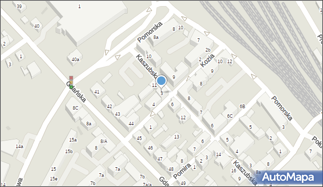 Tczew, Kozia, 3, mapa Tczew