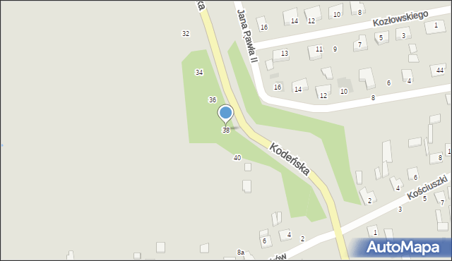 Terespol, Kodeńska, 38, mapa Terespol