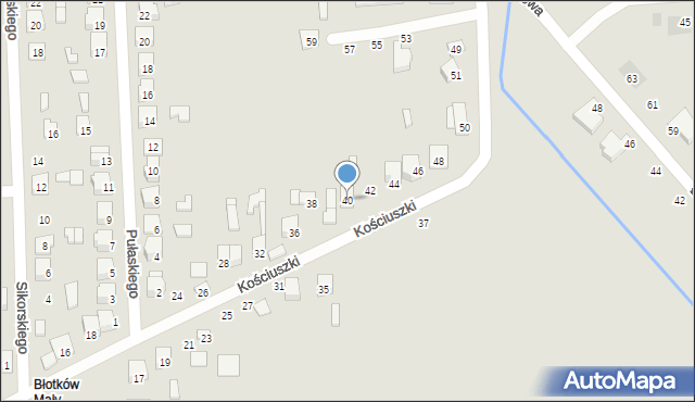 Terespol, Kościuszki Tadeusza, gen., 40, mapa Terespol