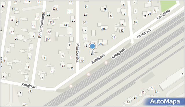 Tłuszcz, Kolejowa, 38, mapa Tłuszcz
