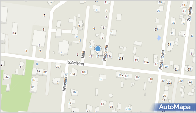 Tłuszcz, Kościelna, 13, mapa Tłuszcz