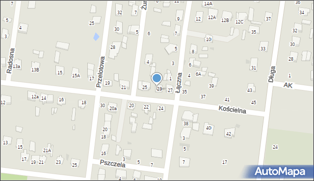 Tłuszcz, Kościelna, 31, mapa Tłuszcz