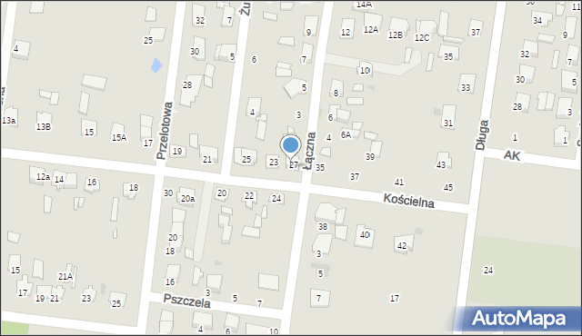 Tłuszcz, Kościelna, 33, mapa Tłuszcz