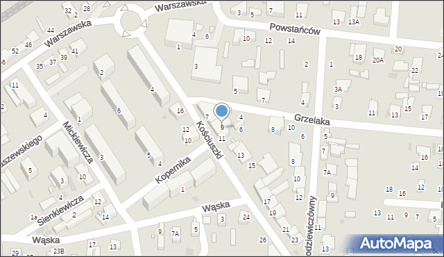 Tłuszcz, Kościuszki Tadeusza, gen., 9, mapa Tłuszcz