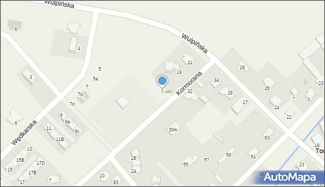 Tomaszkowo, Kormorana, 17, mapa Tomaszkowo