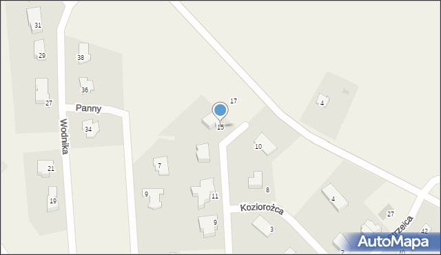 Tomaszkowo, Koziorożca, 15, mapa Tomaszkowo