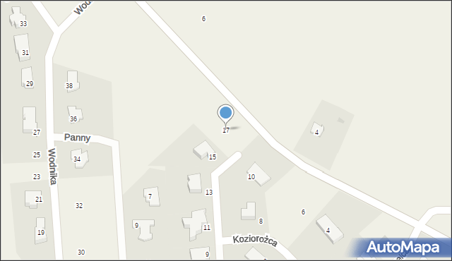 Tomaszkowo, Koziorożca, 17, mapa Tomaszkowo