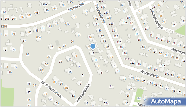 Tomaszów Lubelski, Konopnickiej Marii, 12, mapa Tomaszów Lubelski