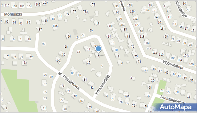 Tomaszów Lubelski, Konopnickiej Marii, 7, mapa Tomaszów Lubelski