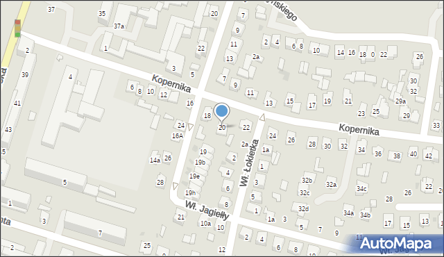 Tomaszów Lubelski, Kopernika Mikołaja, 20, mapa Tomaszów Lubelski