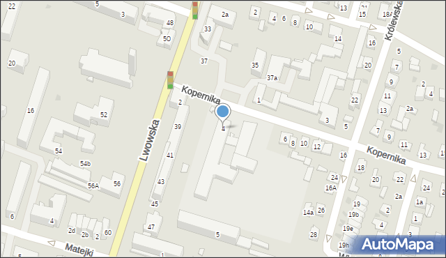 Tomaszów Lubelski, Kopernika Mikołaja, 4, mapa Tomaszów Lubelski