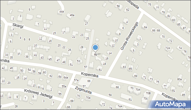Tomaszów Lubelski, Kopernika Mikołaja, 59, mapa Tomaszów Lubelski