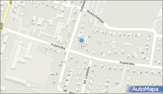 Tomaszów Lubelski, Kopernika Mikołaja, 9, mapa Tomaszów Lubelski