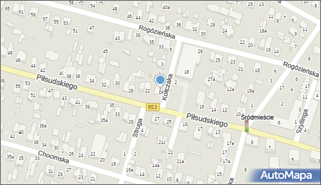 Tomaszów Lubelski, Korczaka Janusza, 1a, mapa Tomaszów Lubelski