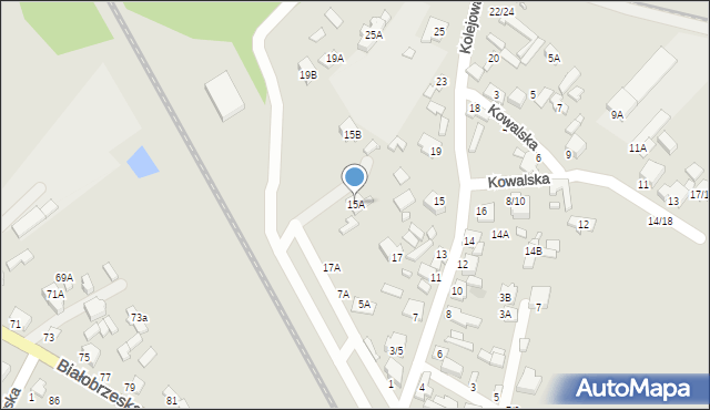 Tomaszów Mazowiecki, Kolejowa, 15A, mapa Tomaszów Mazowiecki