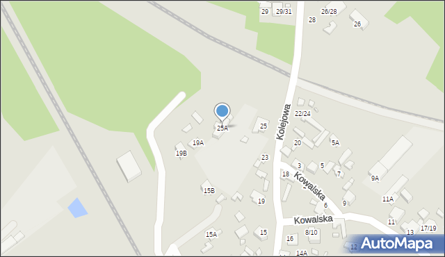 Tomaszów Mazowiecki, Kolejowa, 25A, mapa Tomaszów Mazowiecki