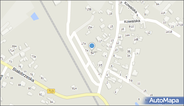Tomaszów Mazowiecki, Kolejowa, 5A, mapa Tomaszów Mazowiecki
