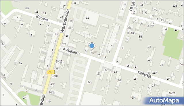 Tomaszów Mazowiecki, Kołłątaja Hugo, 7A, mapa Tomaszów Mazowiecki