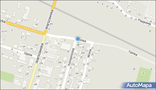Tomaszów Mazowiecki, Konopnickiej Marii, 28, mapa Tomaszów Mazowiecki