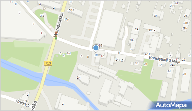 Tomaszów Mazowiecki, Konstytucji 3 Maja, 10, mapa Tomaszów Mazowiecki